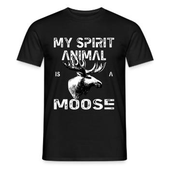 Spirit Animal Moose - T-shirt homme - noir - Devant - AI Model Male 178 light (178cm)