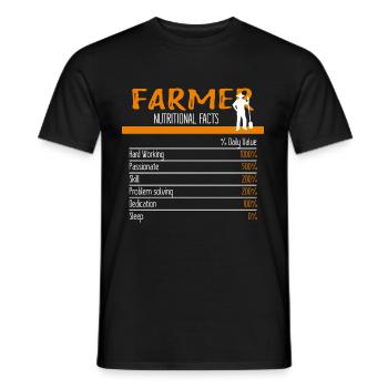Farmer ingredients - Men's T-Shirt - black - Front - AI Model Male 178 light (178cm)