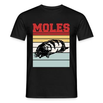 MOLES - Men's T-Shirt - black - Front - AI Model Male 178 light (178cm)