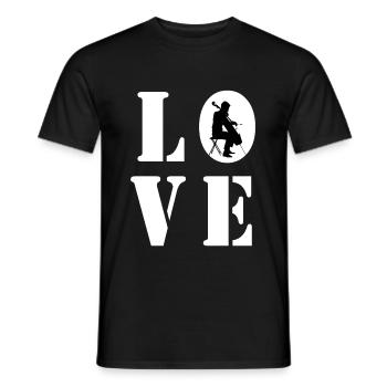 LOVE CELLO - T-shirt homme - noir - Devant - AI Model Male 178 light (178cm)