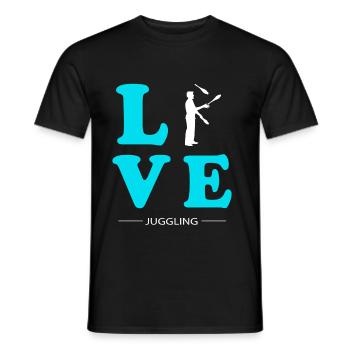 JUGGLING LOVE - T-shirt homme - noir - Devant - AI Model Male 178 light (178cm)