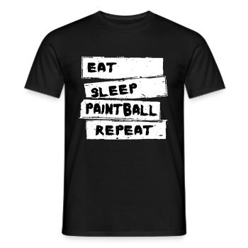 Paintball - tee de paintball - T-shirt homme - noir - Devant - AI Model Male 178 light (178cm)