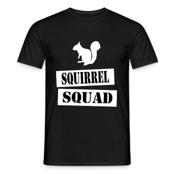 join the squirrel squad - T-shirt homme - noir - Devant - AI Model Male 178 light (178cm)