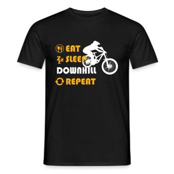 Downhill Graphic Tshirt - Männer T-Shirt - Schwarz - Vorne - AI Model Male 178 light (178cm)