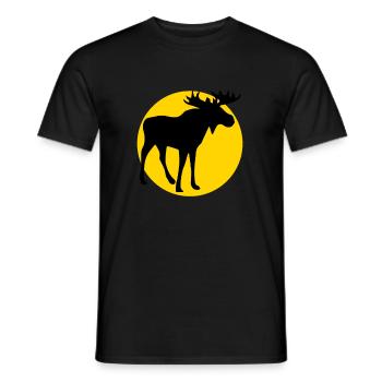 orignal et lune - T-shirt homme - noir - Devant - AI Model Male 178 light (178cm)