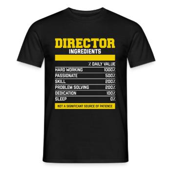 Fancy Director Ingredients T-Shirt - Men's T-Shirt - black - Front - AI Model Male 178 light (178cm)
