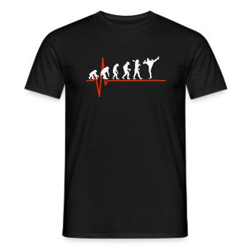 Mma Heartbeat - EVOLUTION OF MMA - Men's T-Shirt - black - Front - AI Model Male 178 light (178cm)