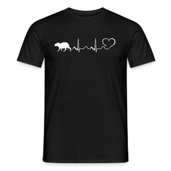 Capybara - My Heart Beats For Capybaras - Männer T-Shirt - Schwarz - Vorne - AI Model Male 178 light (178cm)
