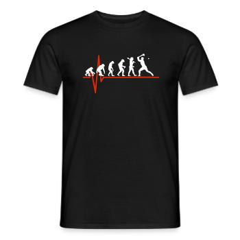 Hurling Heartbeat - EVOLUTION OF HURLING - Men's T-Shirt - black - Front - AI Model Male 178 light (178cm)