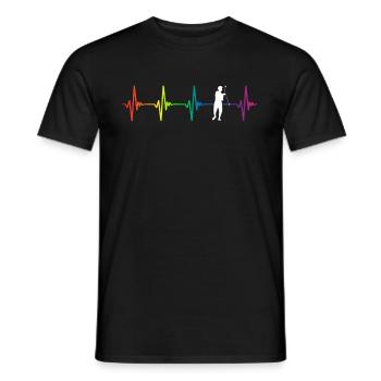 Yo-Yoing Rainbow Heartbeat - T-shirt homme - noir - Devant - AI Model Male 178 light (178cm)