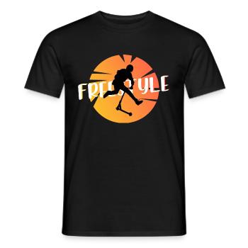 Freestyle-Roller - Männer T-Shirt - Schwarz - Vorne - AI Model Male 178 light (178cm)