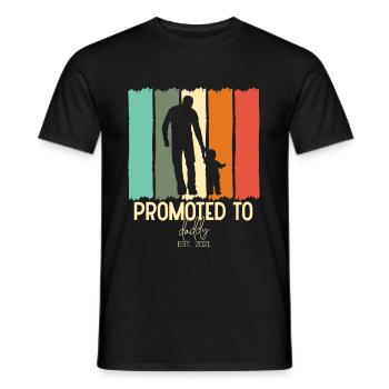 Best dad ever 1st father's day New dad Est 2021 - Men's T-Shirt - black - Front - AI Model Male 178 light (178cm)