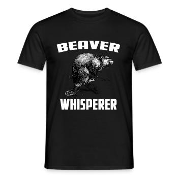 Beaver Whisperer - Männer T-Shirt - Schwarz - Vorne - AI Model Male 178 light (178cm)