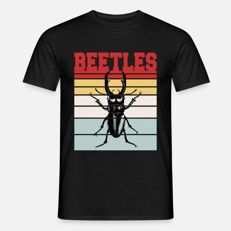 BEETLES - Männer T-Shirt - Schwarz