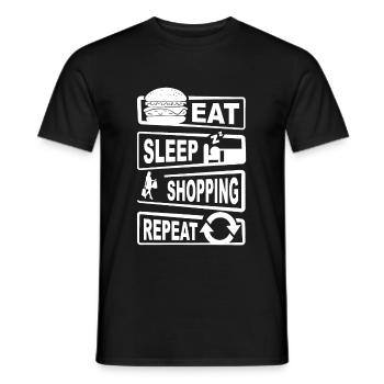Shopping Tee Shirt For Men - Männer T-Shirt - Schwarz - Vorne - AI Model Male 178 light (178cm)