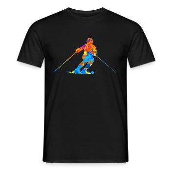 Ski Ski Ski Sports d’hiver Idée cadeau - T-shirt homme - noir - Devant - AI Model Male 178 light (178cm)