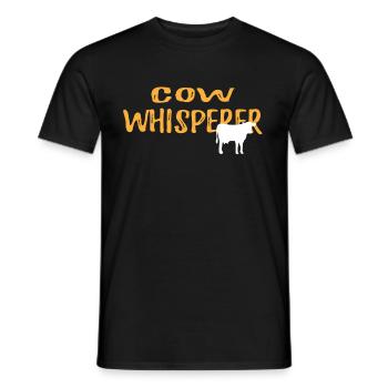 Cow Whisperer Graphic Tshirt - Men's T-Shirt - black - Front - AI Model Male 178 light (178cm)