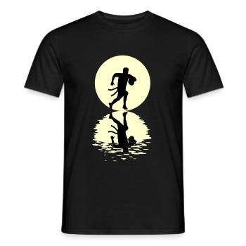 Flag Football Lune - T-shirt homme - noir - Devant - AI Model Male 178 light (178cm)