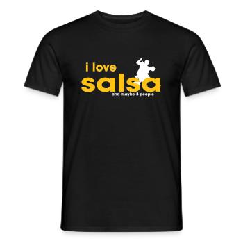 J’adore la salsa - T-shirt homme - noir - Devant - AI Model Male 178 light (178cm)