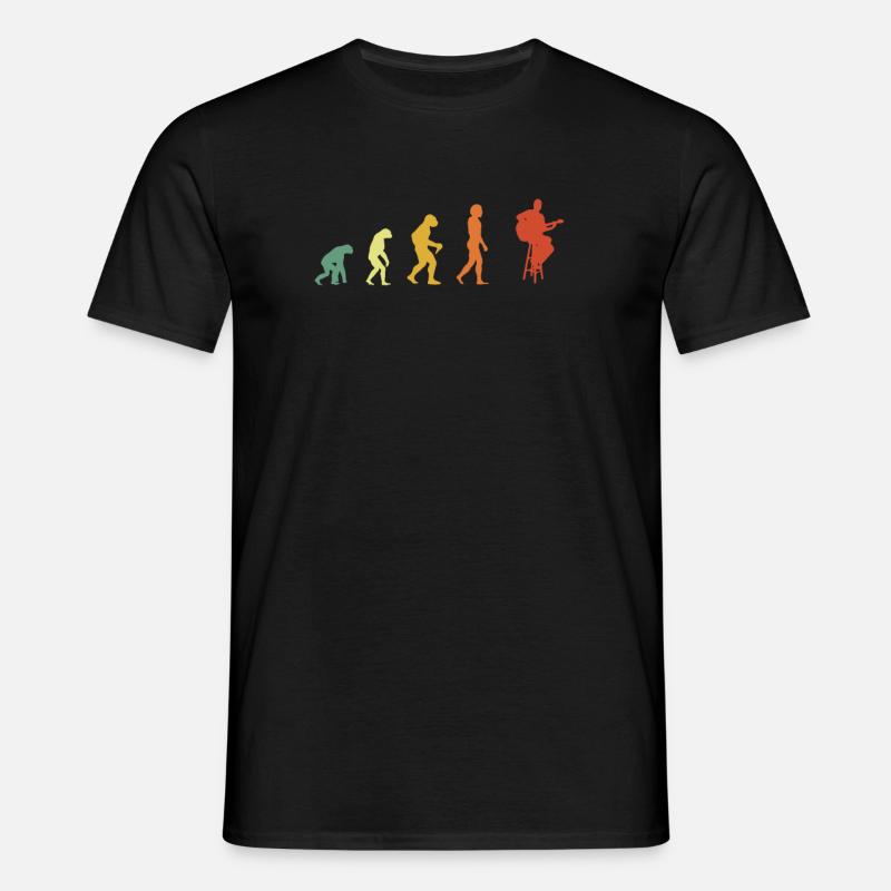 Retro Guitar Evolution - Männer T-Shirt - Schwarz