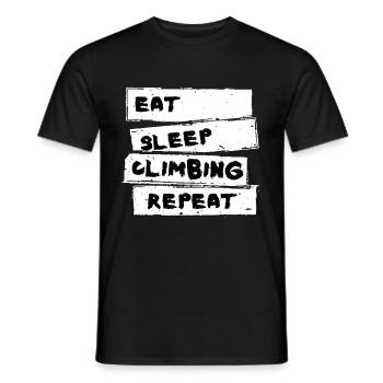 Climbing - Rockclimbing Shirt - Männer T-Shirt - Schwarz - Vorne - AI Model Male 178 light (178cm)