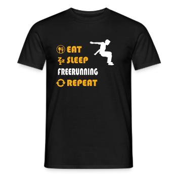 Freerunning Graphic T-Shirt - Men's T-Shirt - black - Front - AI Model Male 178 light (178cm)