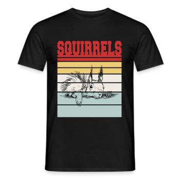 SQUIRRELS - Männer T-Shirt - Schwarz - Vorne - AI Model Male 178 light (178cm)