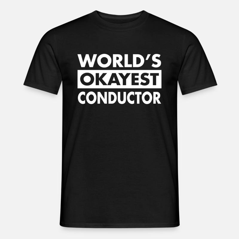 FUNNY CONDUCTOR TSHIRT - Männer T-Shirt - Schwarz