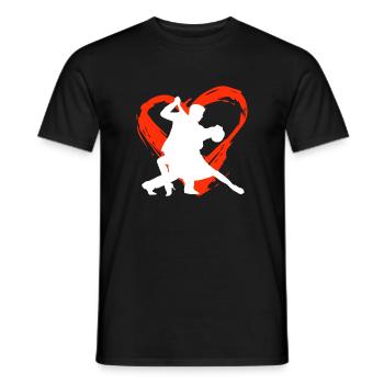 A Heart For Salsa - Men's T-Shirt - black - Front - AI Model Male 178 light (178cm)