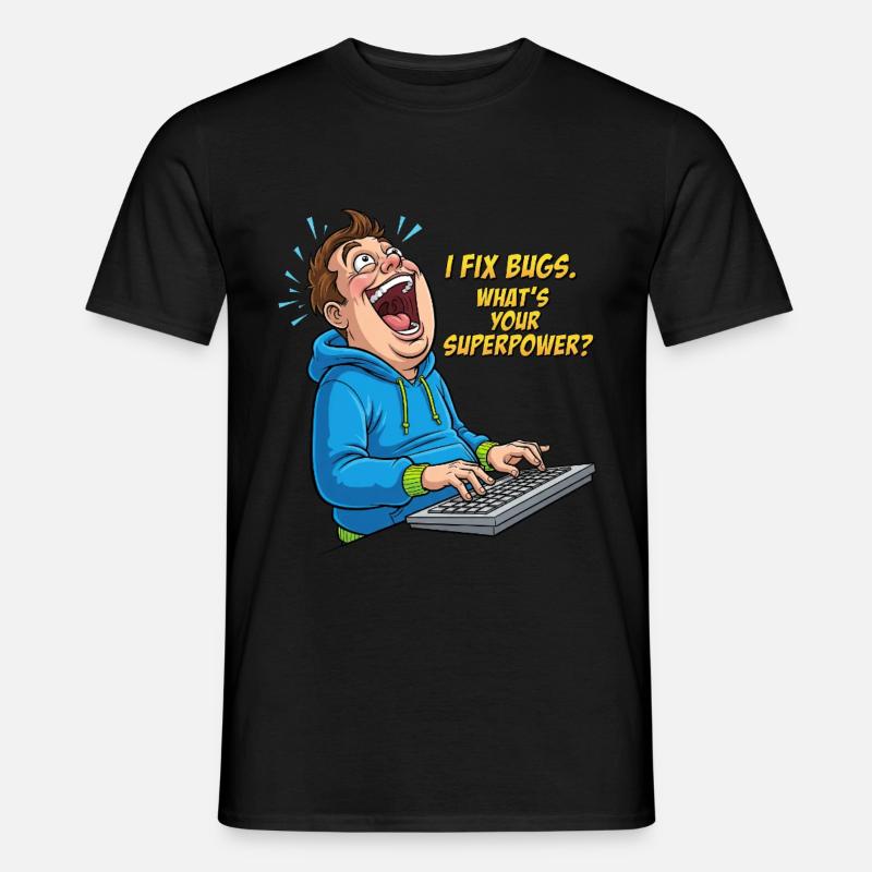 Bugfixer Power: Dein Superhelden-Skill! - Männer T-Shirt - Schwarz