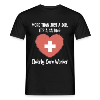 Geriatric nurse - More than a job, vocation! - Men's T-Shirt - black - Front - AI Model Male 178 light (178cm)