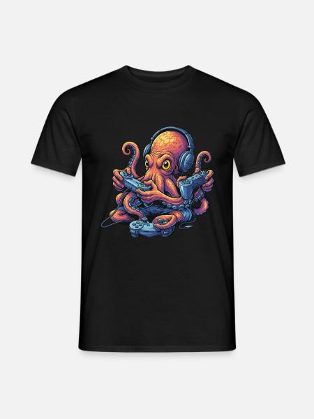 Gambling Octopus – My Gaming Octopus - Men's T-Shirt - black
