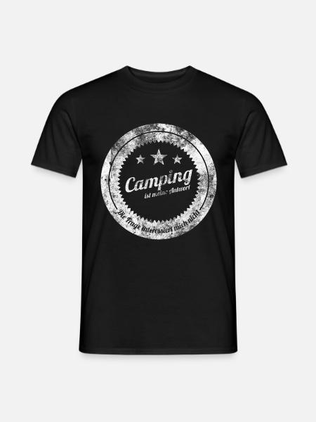 Camping - Männer T-Shirt - Schwarz