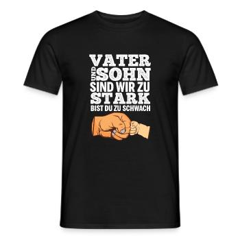 VATER UND SOHN - Männer T-Shirt - Schwarz - Vorne - AI Model Male 178 light (178cm)
