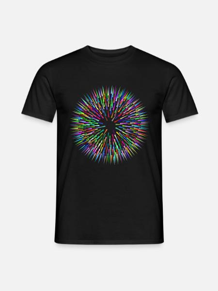 Bunte Nadeln abstrakt - Männer T-Shirt - Schwarz