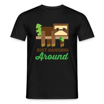 chat doux - T-shirt homme - noir - Devant - AI Model Male 178 light (178cm)