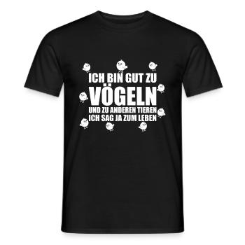 Tierschutz - Ja zu Leben - Männer T-Shirt - Schwarz - Vorne - AI Model Male 178 light (178cm)