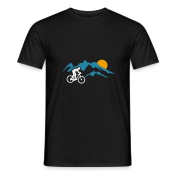 Mountain Bike Mountain Mountain Sports Gift Idea - Men's T-Shirt - black - Front - AI Model Male 178 light (178cm)