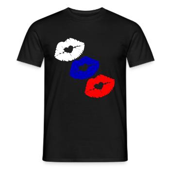 Drapeau de la Russie - T-shirt homme - noir - Devant - AI Model Male 178 light (178cm)