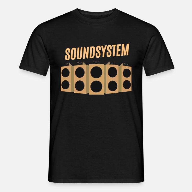 Système de son dub reggae - T-shirt homme - noir