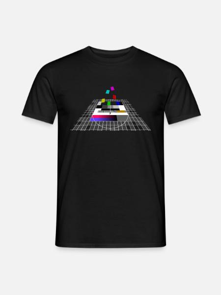 Testbild Fernsehen Deutschland Nerd Geschenk - Männer T-Shirt - Schwarz