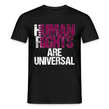 Human Rights Qatar Flag Slogan Gift - Men's T-Shirt - black - Front - AI Model Male 178 light (178cm)