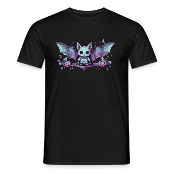 Kawaii Pastel Goth Bat Gothic Style - Men's T-Shirt - black - Front - AI Model Male 178 light (178cm)