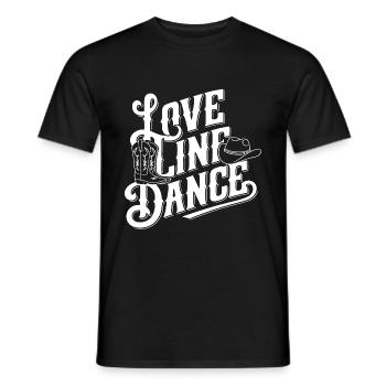 Love Line Dance ich liebe Line Dancing - Männer T-Shirt - Schwarz - Vorne - AI Model Male 178 light (178cm)
