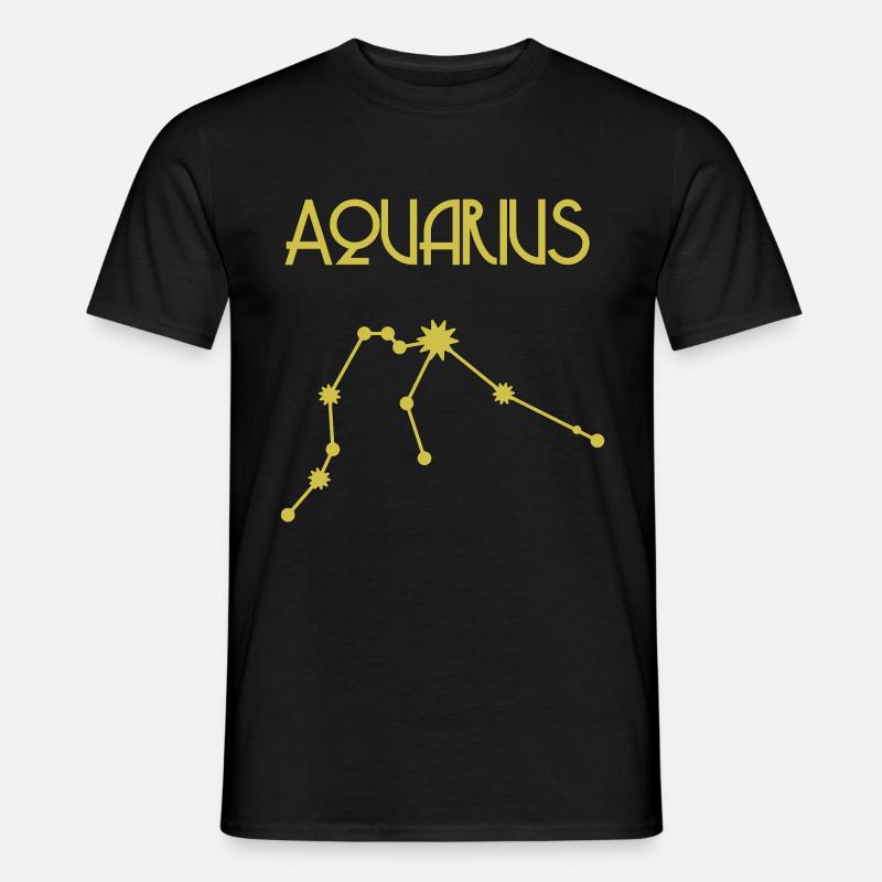 Wassermann Aquarius Sternenbild Geschenk - Männer T-Shirt - Schwarz