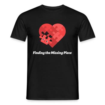 Finding the Missing puzzle-piece - Men's T-Shirt - black - Front - AI Model Male 178 light (178cm)
