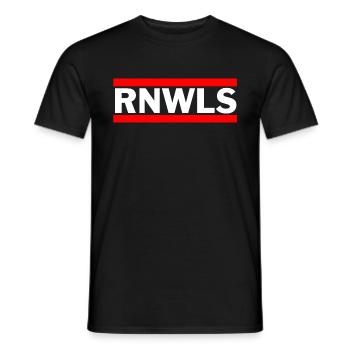 RNWLS Merchandise - Men's T-Shirt - black - Front - AI Model Male 178 light (178cm)