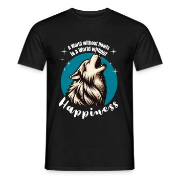 Wolf Wald Wildtier Natur Naturschützer Tierschutz - Männer T-Shirt - Schwarz - Vorne - AI Model Male 178 light (178cm)