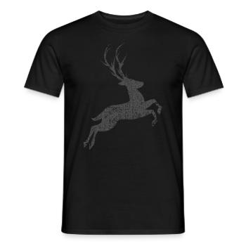 Wild Deer Wiesn Costumes T-Shirt - Men's T-Shirt - black - Front - AI Model Male 178 light (178cm)