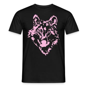 Wolf Animal Forest Animal - Men's T-Shirt - black - Front - AI Model Male 178 light (178cm)